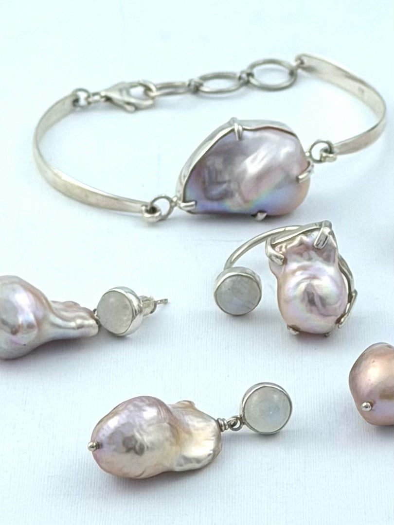 Pink Monica with Moonstone
