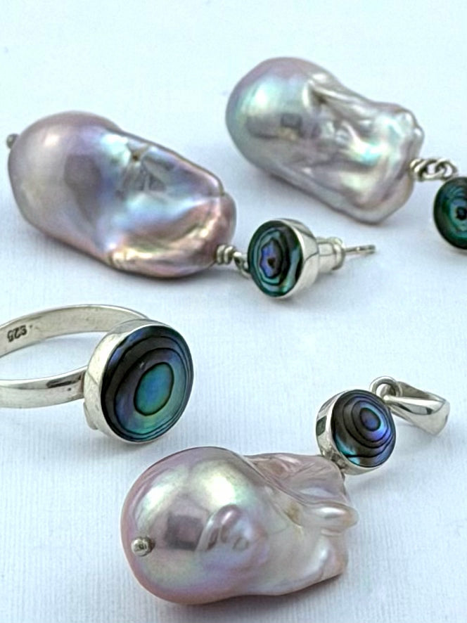 Pink Monica with Paua Abalone