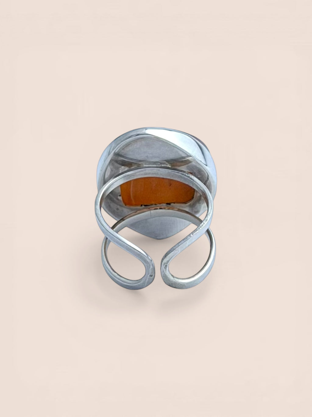 Handmade 925 sterling silver ring with agate — Sribnyak Baroque Pearls