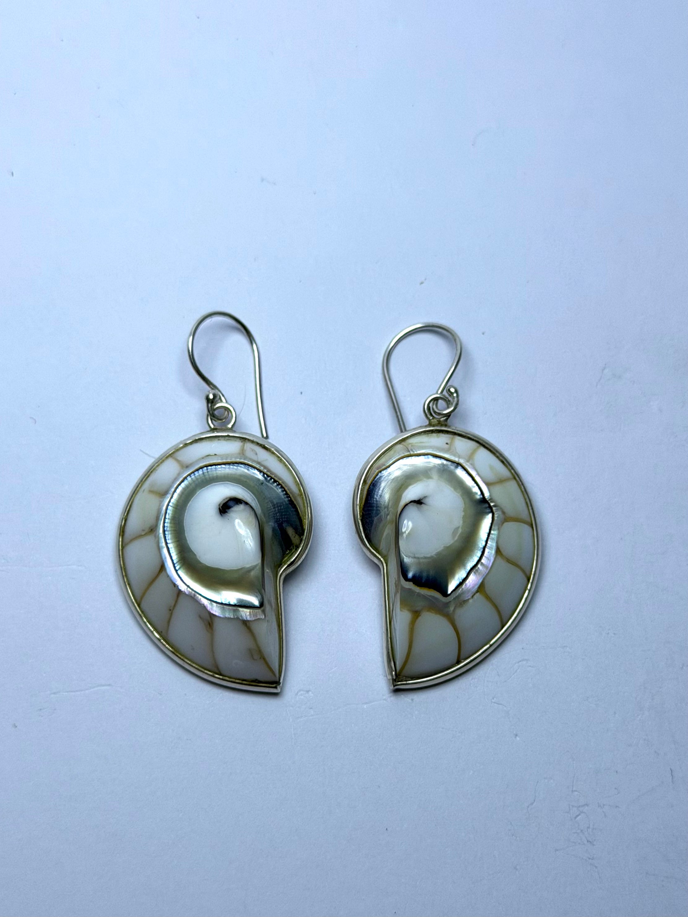 Shell White Earrings