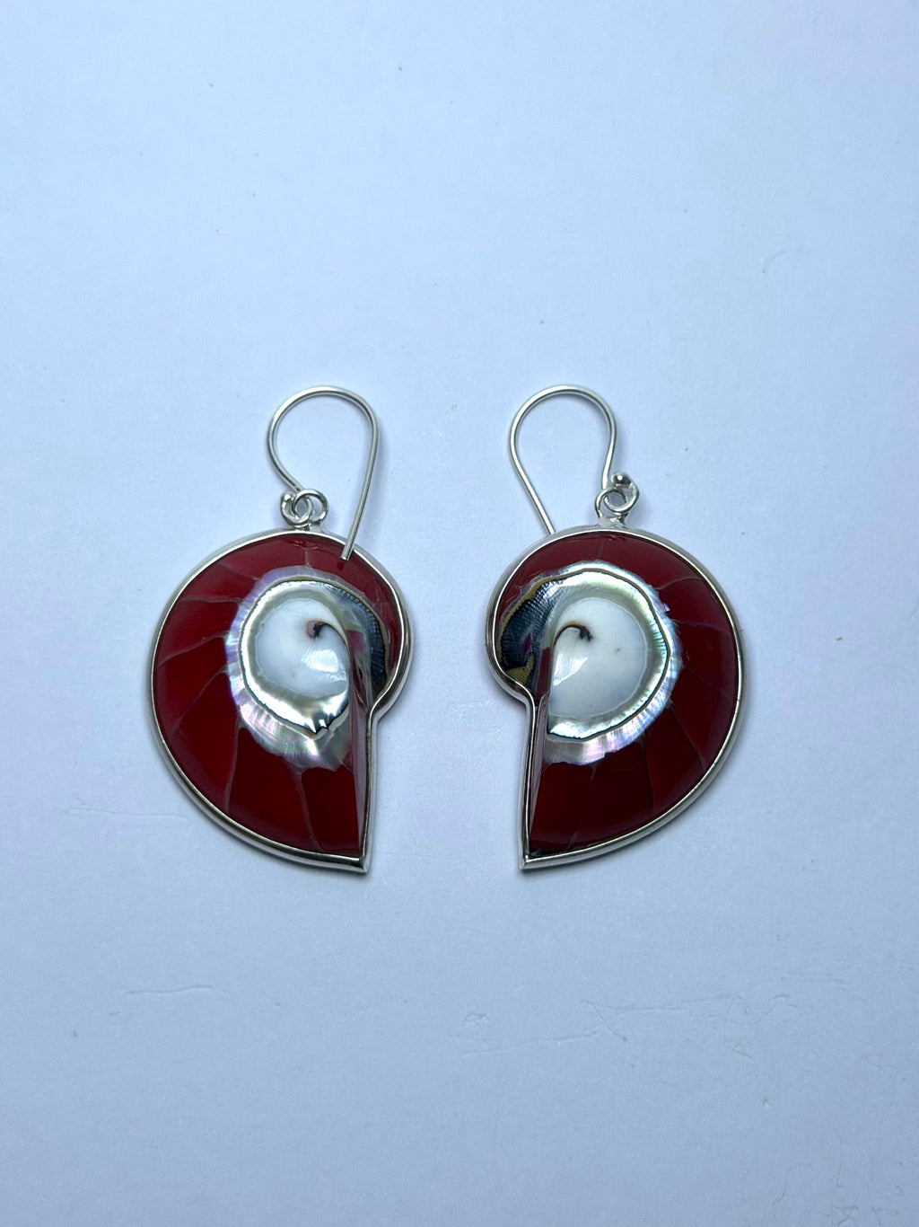 Shell Red Earrings