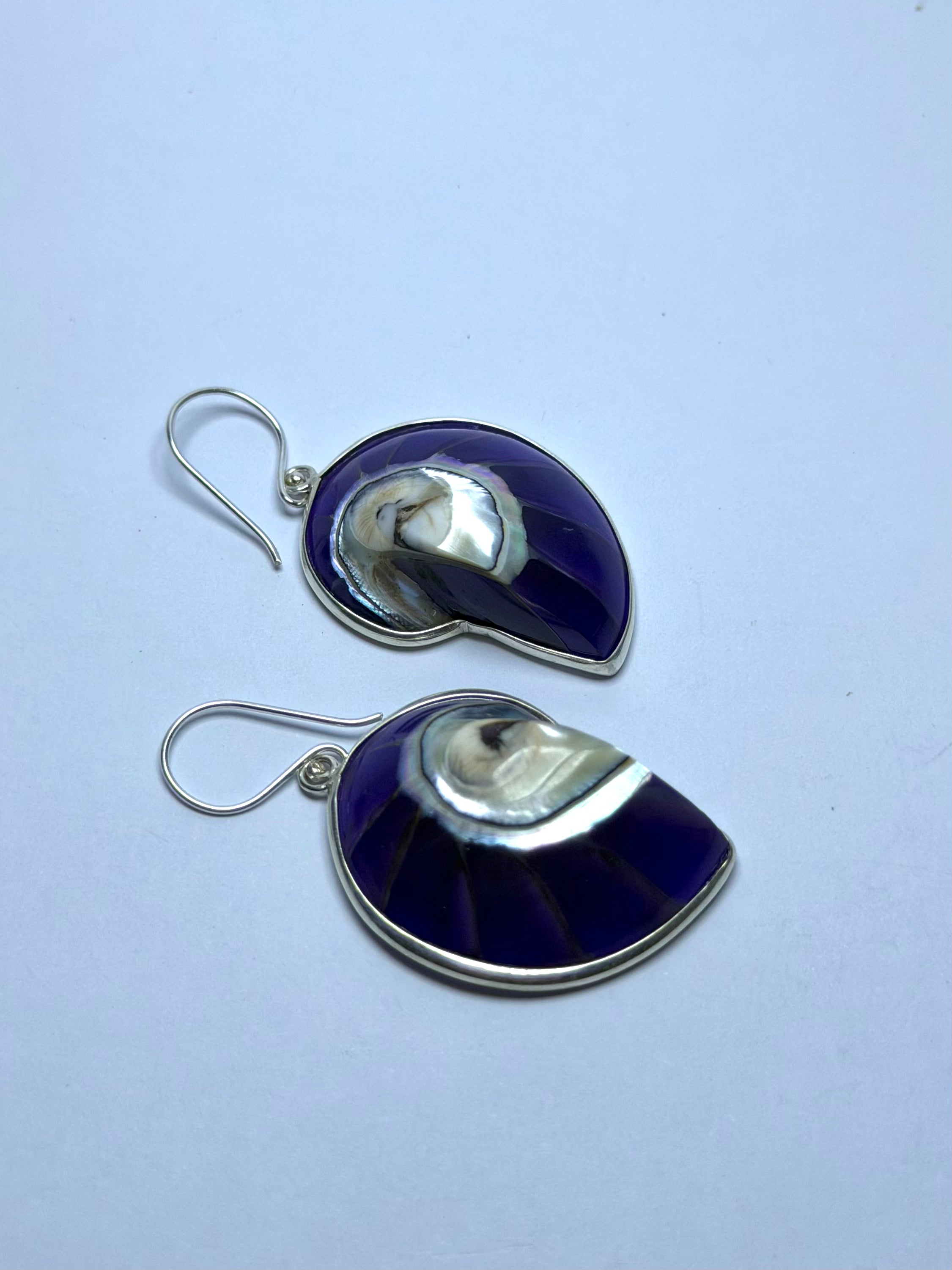 Shell Purple Earrings