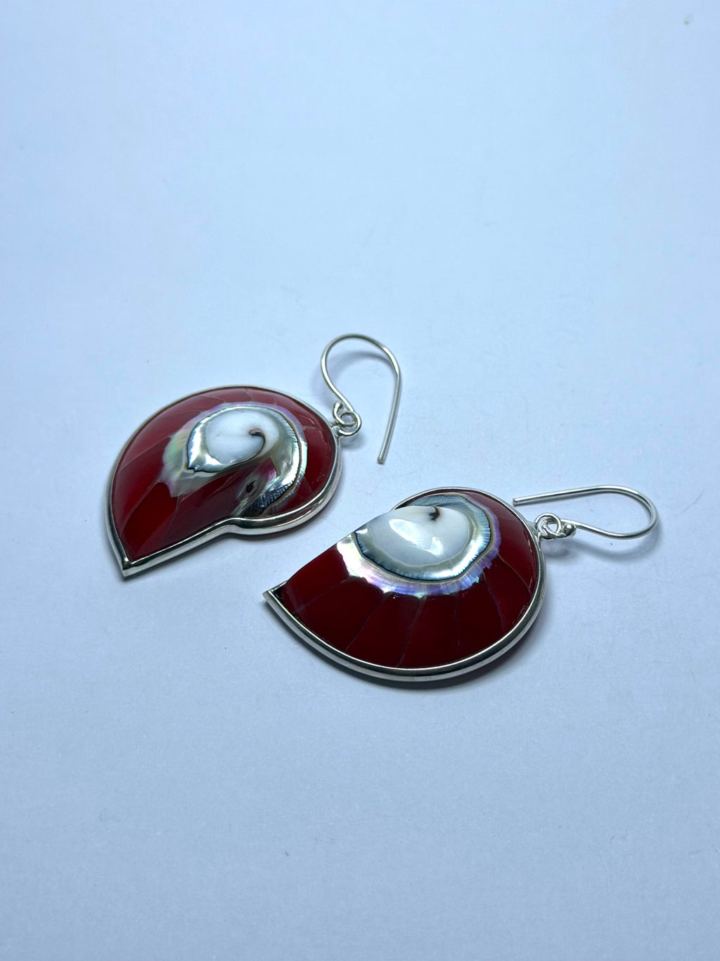 Shell Red Earrings