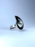 Shell Black Ring