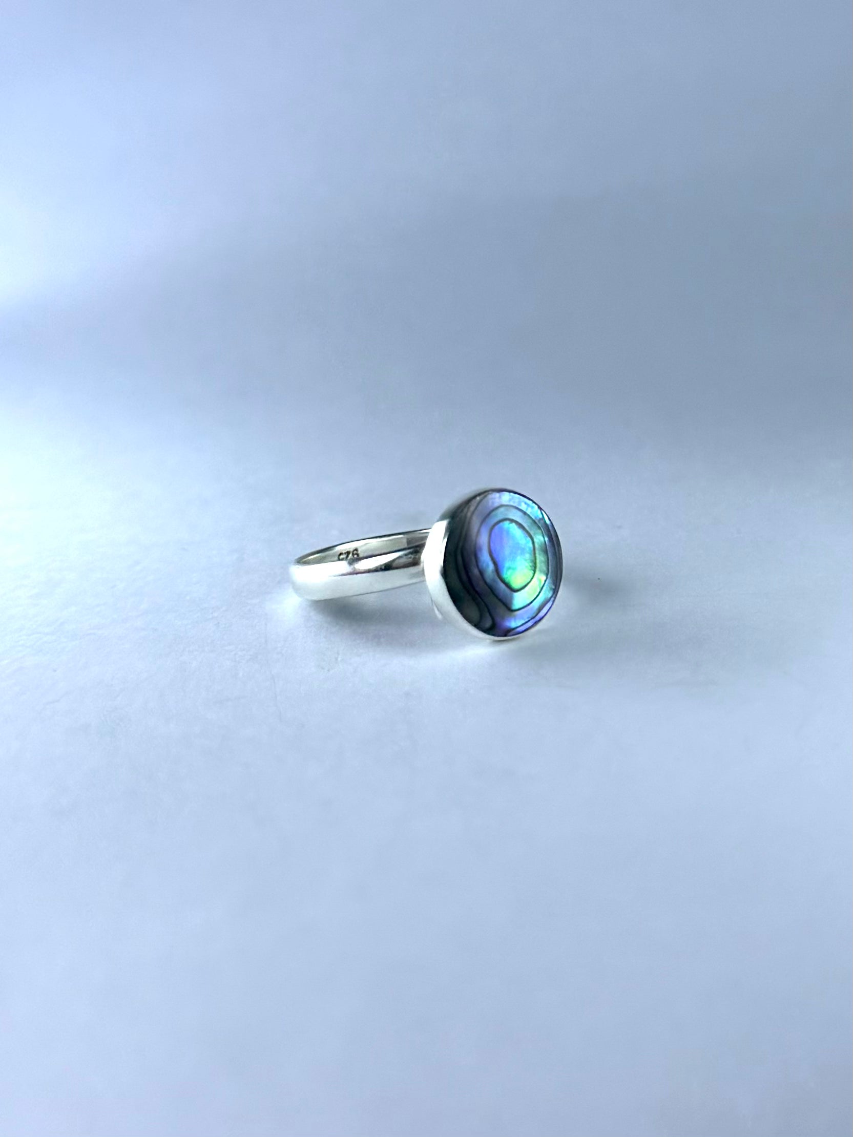 Paua Abalone single Ring