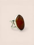 Handmade 925 sterling silver ring with agate — Sribnyak Baroque Pearls