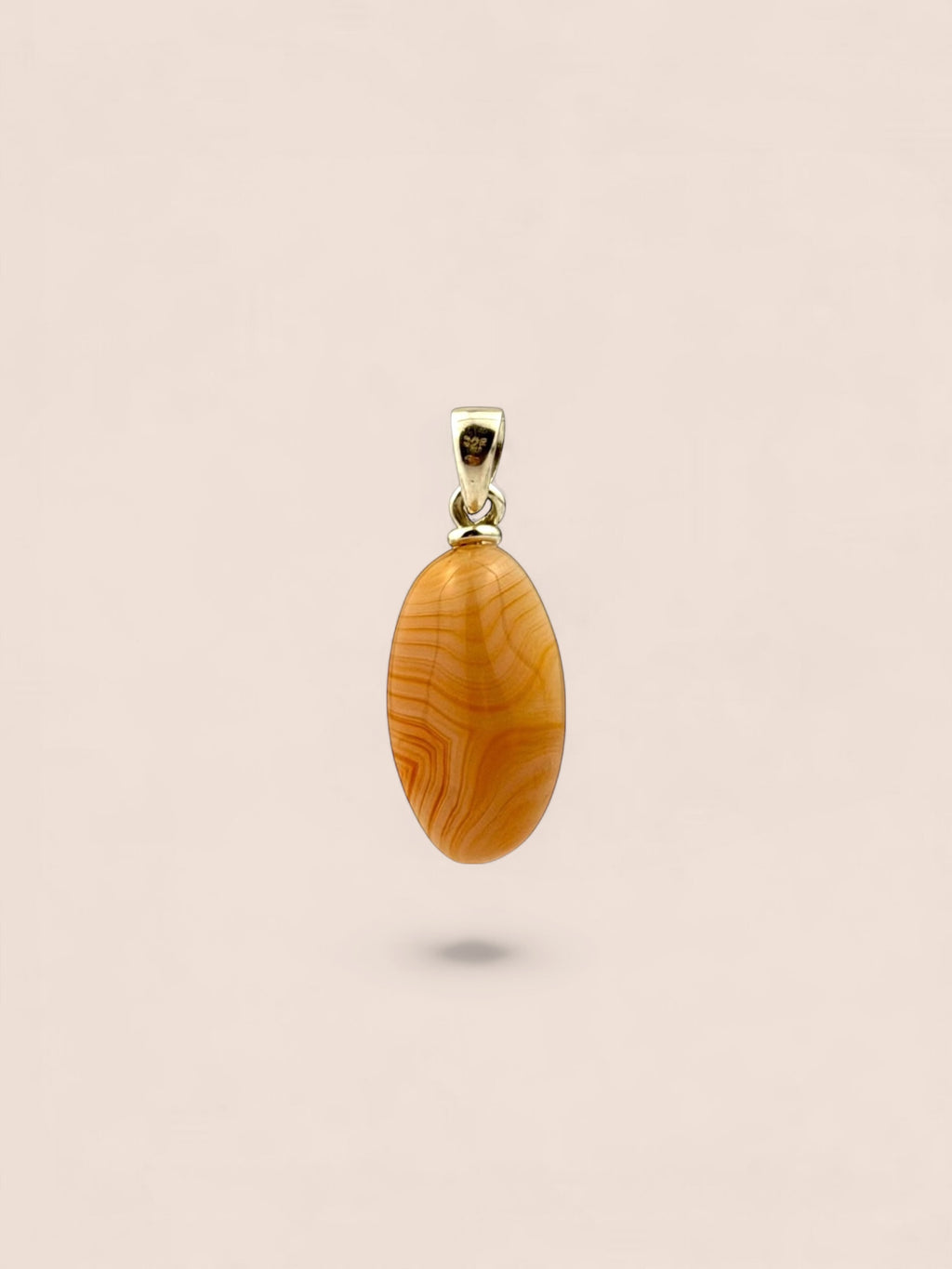 Handmade 925 sterling silver pendant with agate — Sribnyak Baroque Pearls