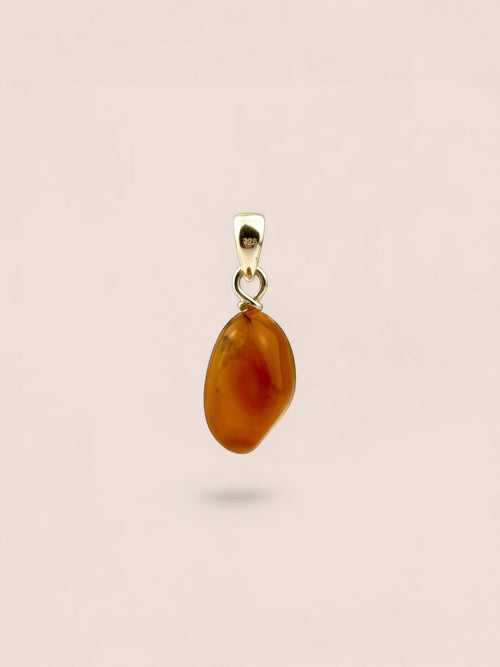 Handmade 925 sterling silver pendant with agate — Sribnyak Baroque Pearls