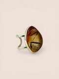 Handmade 925 sterling silver ring with agate — Sribnyak Baroque Pearls