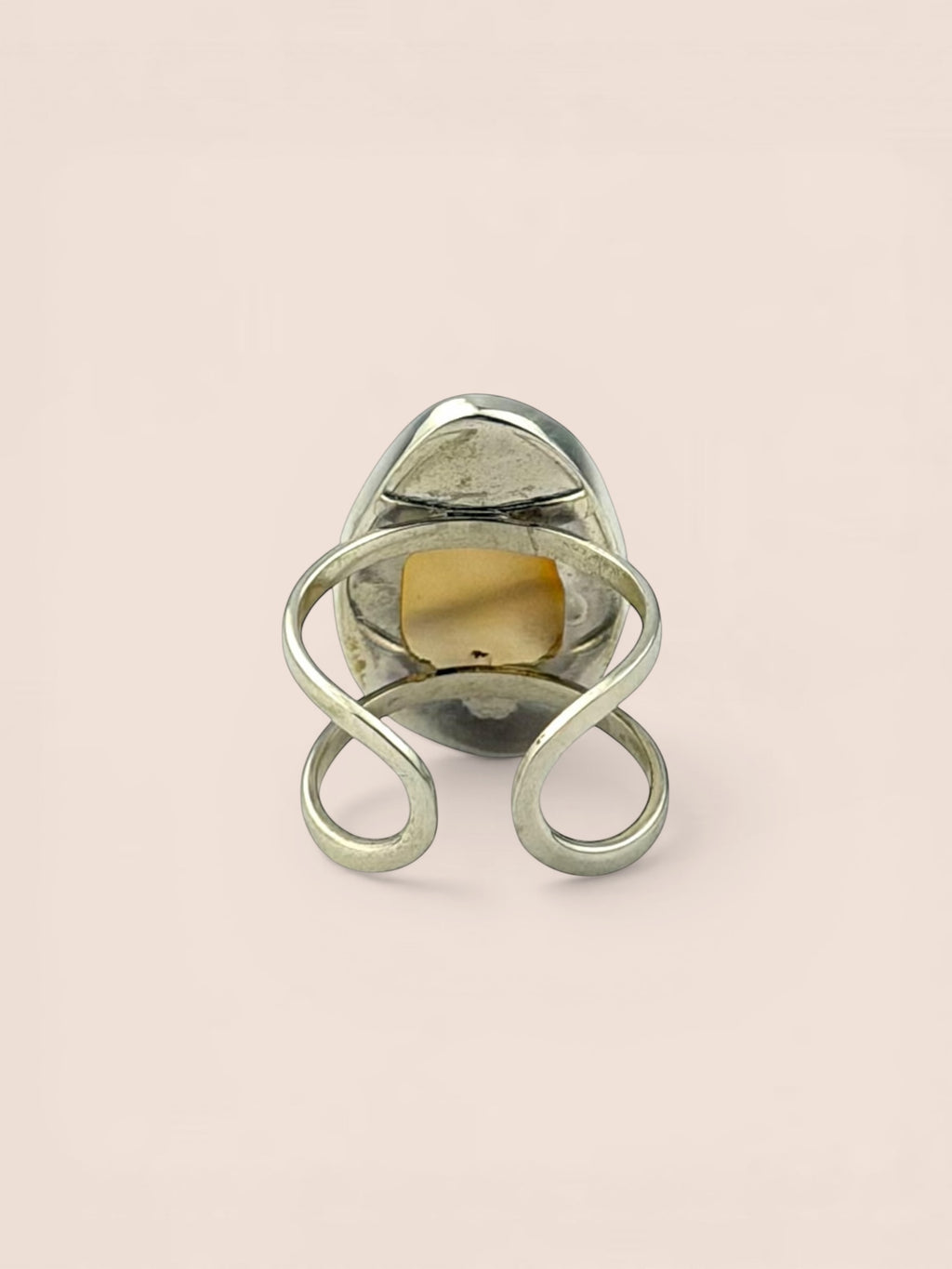 Handmade 925 sterling silver ring with agate — Sribnyak Baroque Pearls