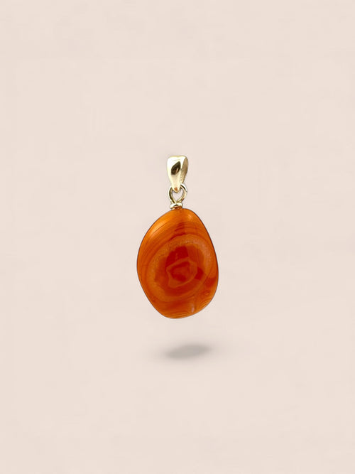 Handmade 925 sterling silver pendant with agate — Sribnyak Baroque Pearls
