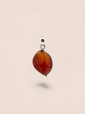 Handmade 925 sterling silver pendant with agate — Sribnyak Baroque Pearls