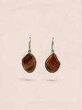 Handmade 925 sterling silver earrings with agate — Sribnyak Baroque Pearls