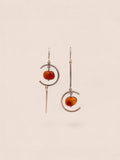 Handmade 925 sterling silver earrings with agate — Sribnyak Baroque Pearls