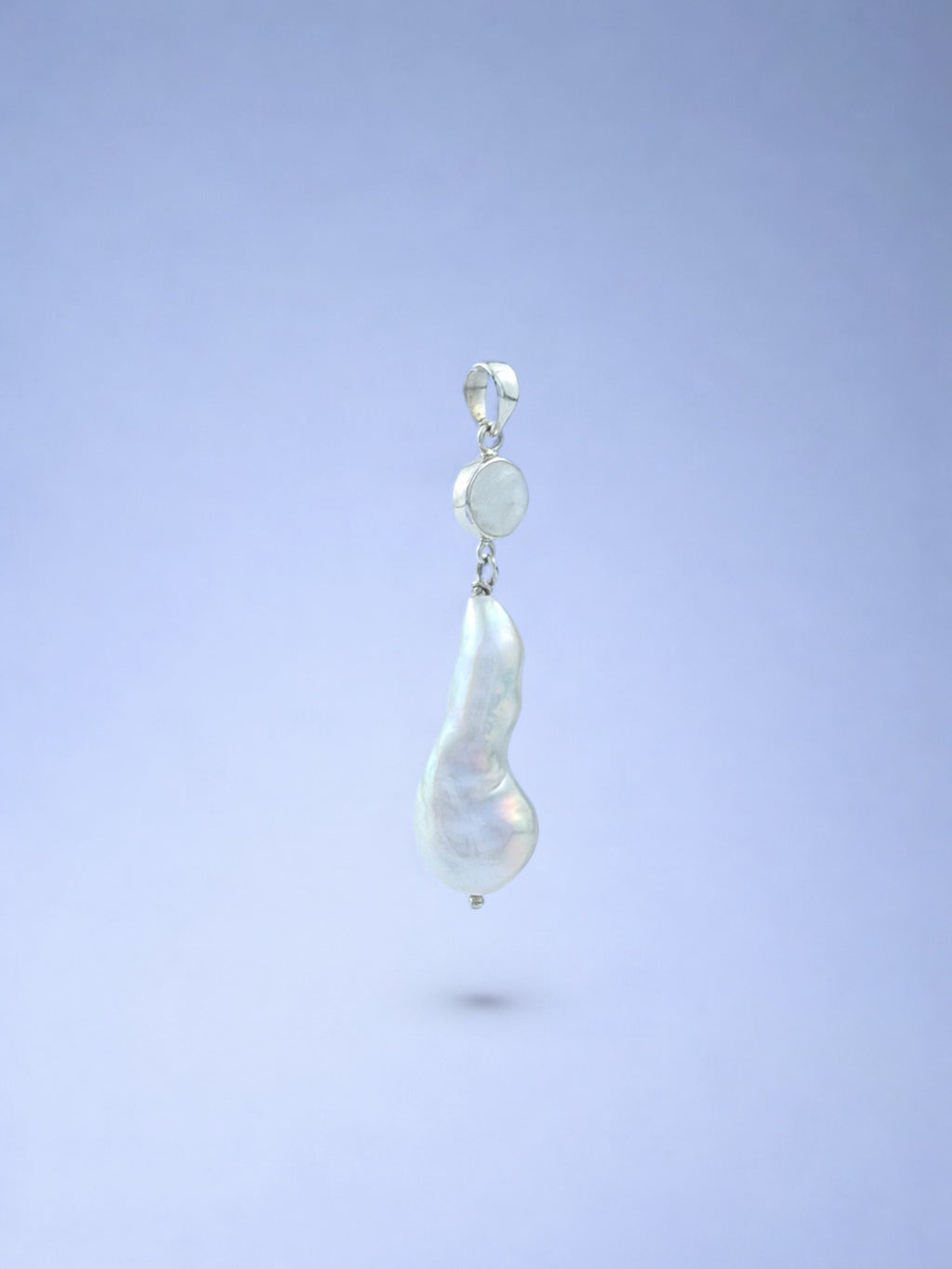 White Monica with Moonstone Pendant