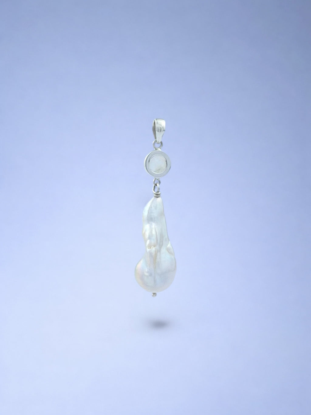 White Monica with Moonstone Pendant