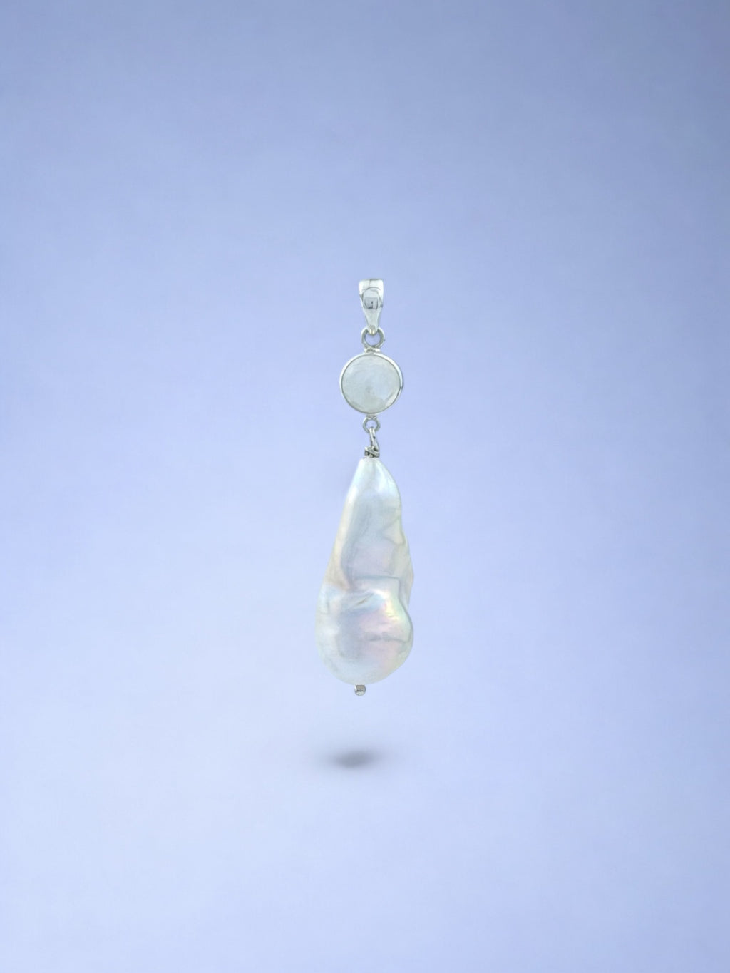 White Monica with Moonstone Pendant