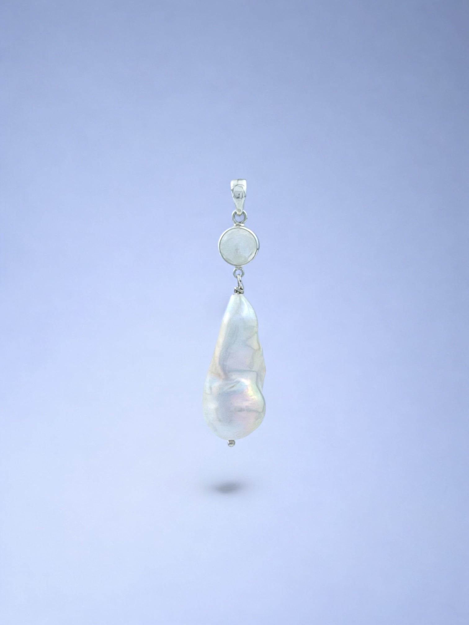 White Monica with Moonstone Pendant