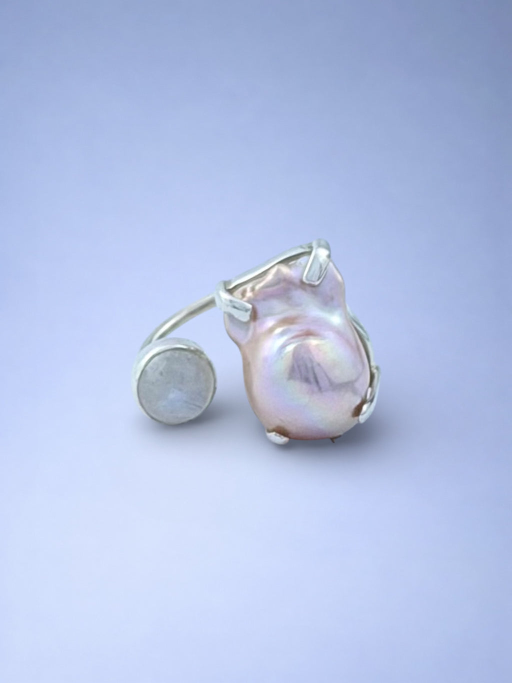 Pink Monica with Moonstone Ring