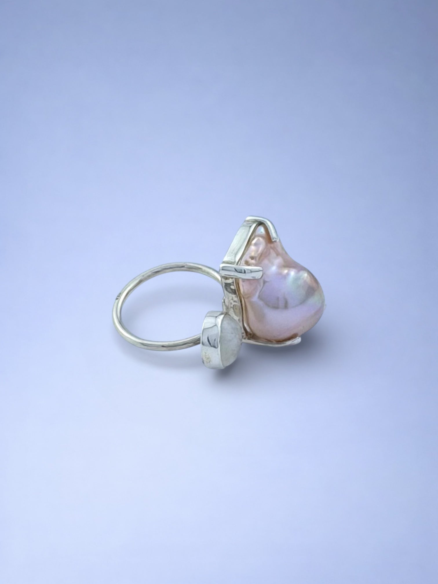 Pink Monica with Moonstone Ring