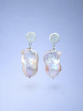 Pink Monica with Moonstone Earrings