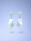 White Monica with Moonstone Earrings