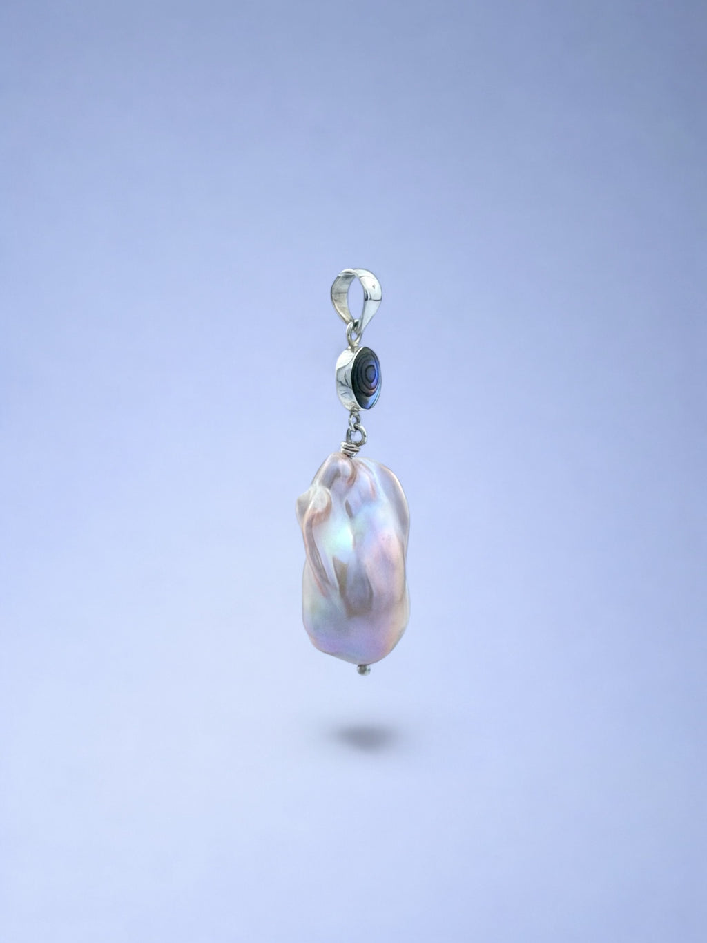 Pink Monica with paua abolone pendant