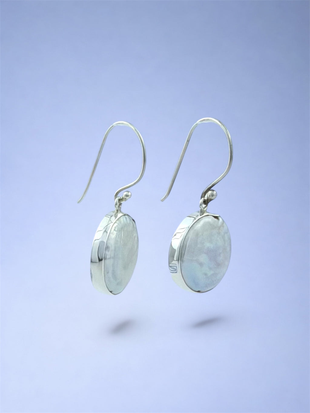 Gella White Earrings