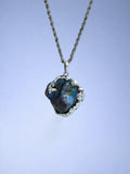 Handmade 925 sterling silver pendant with black peacock pearl — Sribnyak Baroque Pearls