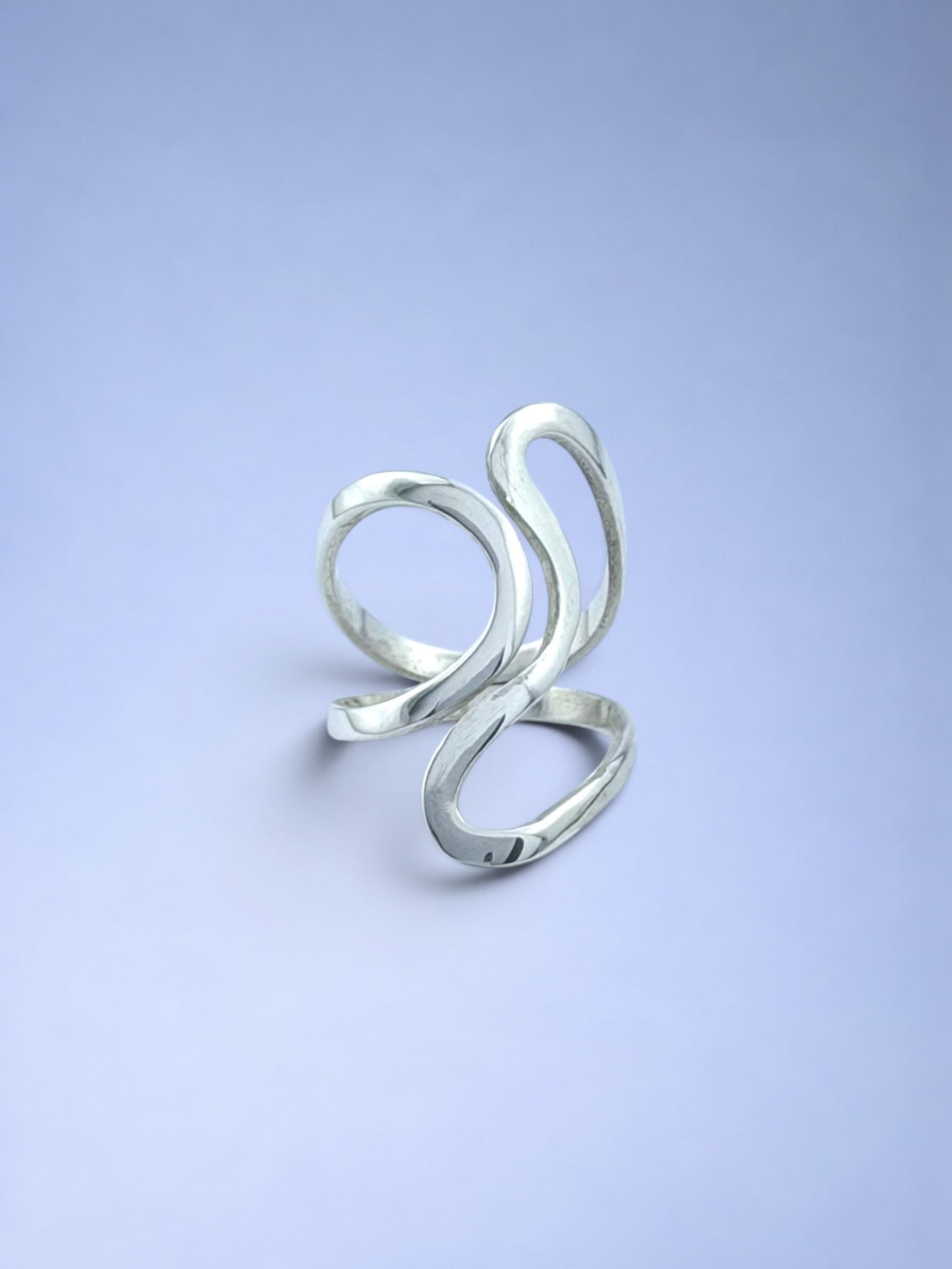 Handmade solid 925 sterling silver ring — Sribnyak Baroque Pearls, made in Bali