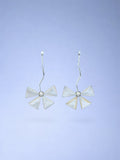 Handmade 925 sterling silver earrings with mother of pearl — Sribnyak Baroque Pearls