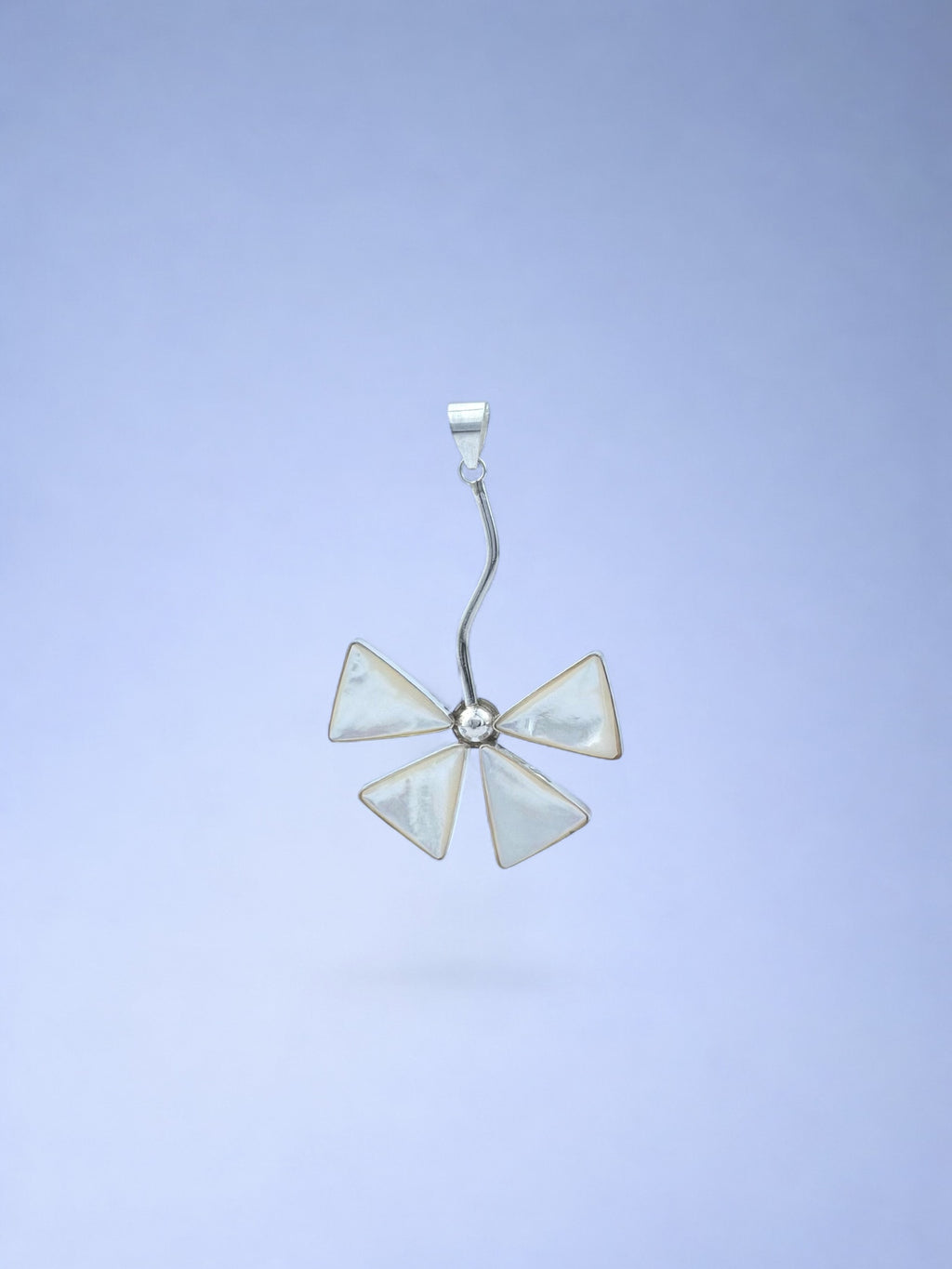 Handmade 925 sterling silver pendant with mother of pearl — Sribnyak Baroque Pearls