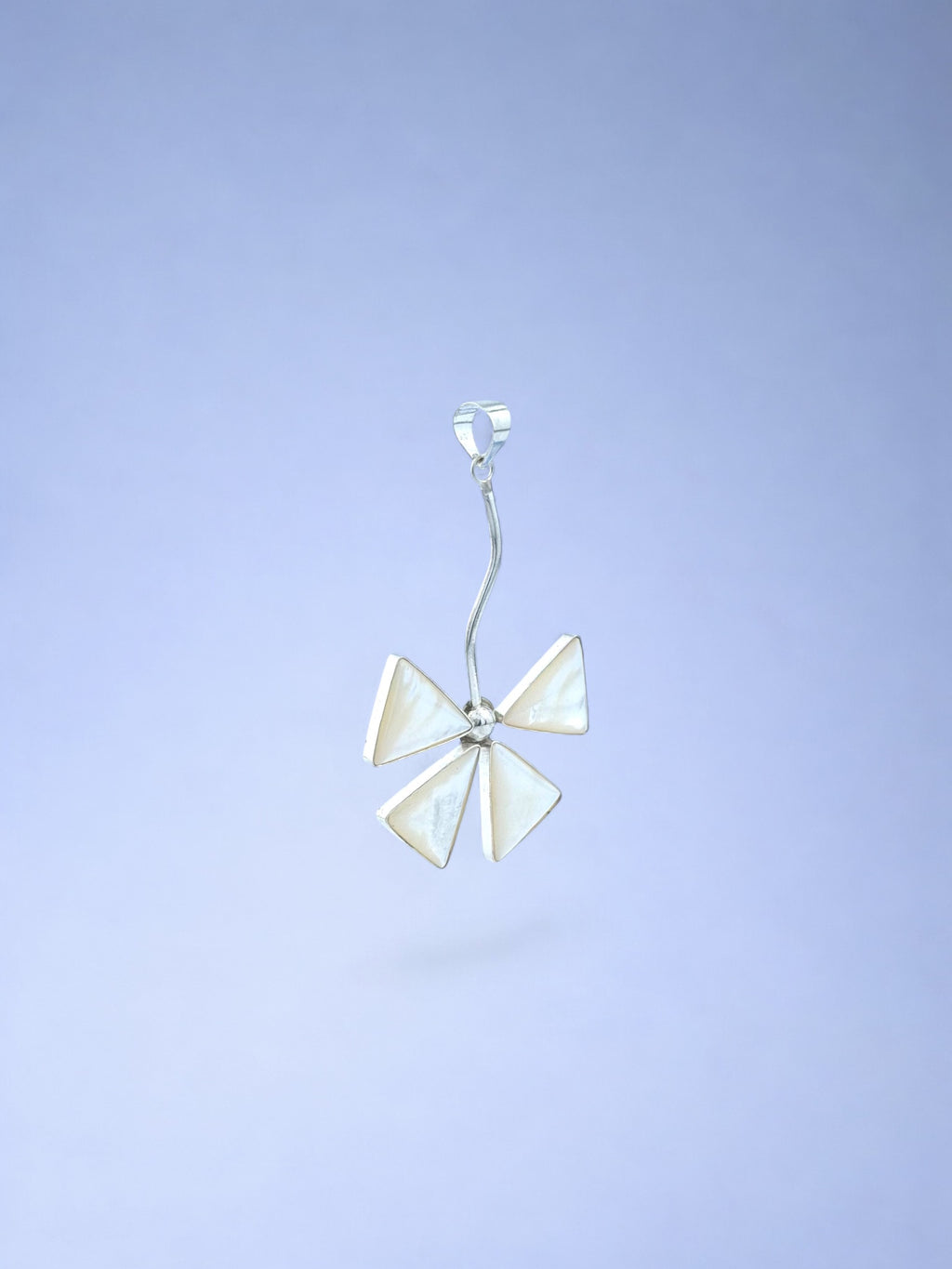 Handmade 925 sterling silver pendant with mother of pearl — Sribnyak Baroque Pearls
