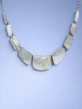 Handmade 925 sterling silver necklace with mother of pearl — Sribnyak Baroque Pearls