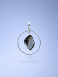 Handmade 925 sterling silver pendant with lutraria shell — Sribnyak Baroque Pearls
