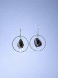 Handmade 925 sterling silver earrings with lutraria shell — Sribnyak Baroque Pearls