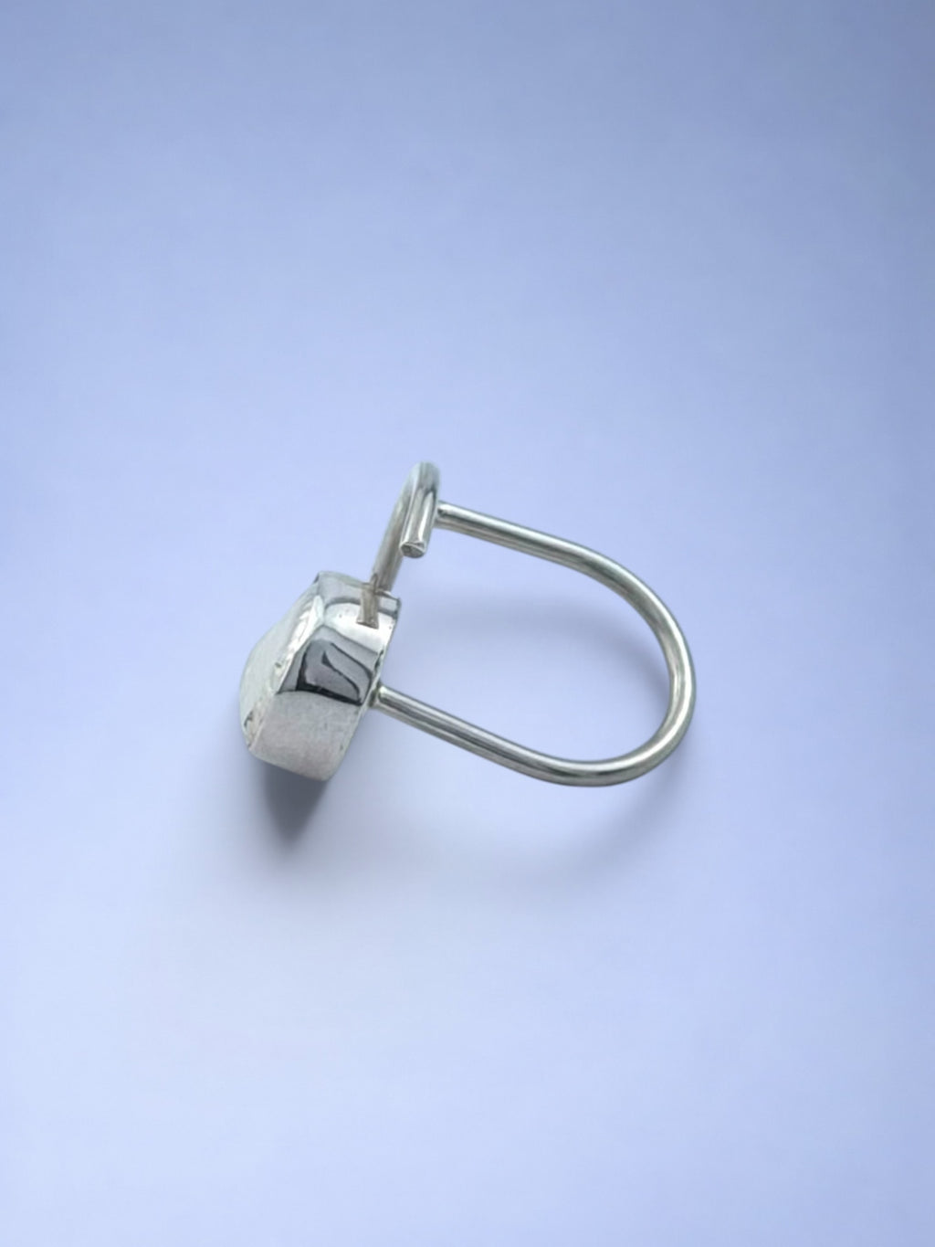 Handmade 925 sterling silver ring with baroque pearl — Sribnyak Baroque Pearls