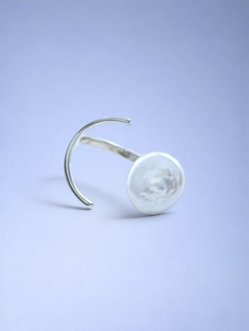 Handmade 925 sterling silver ring with baroque pearl — Sribnyak Baroque Pearls