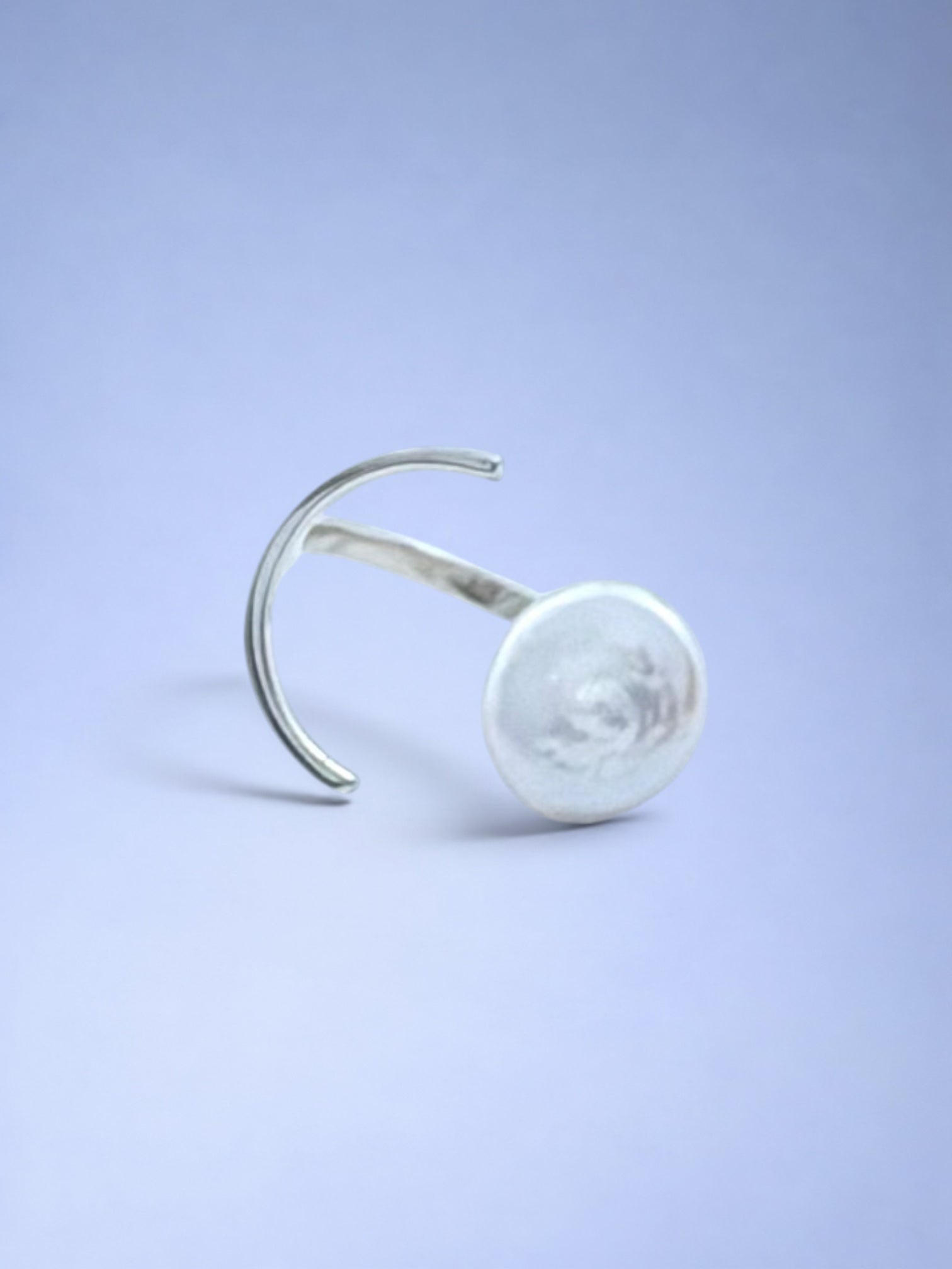 Handmade 925 sterling silver ring with baroque pearl — Sribnyak Baroque Pearls