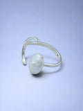 Handmade 925 sterling silver ring with baroque pearl — Sribnyak Baroque Pearls