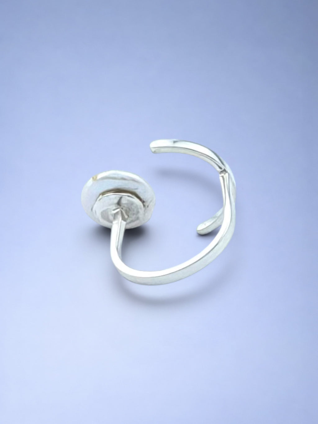 Handmade 925 sterling silver ring with baroque pearl — Sribnyak Baroque Pearls