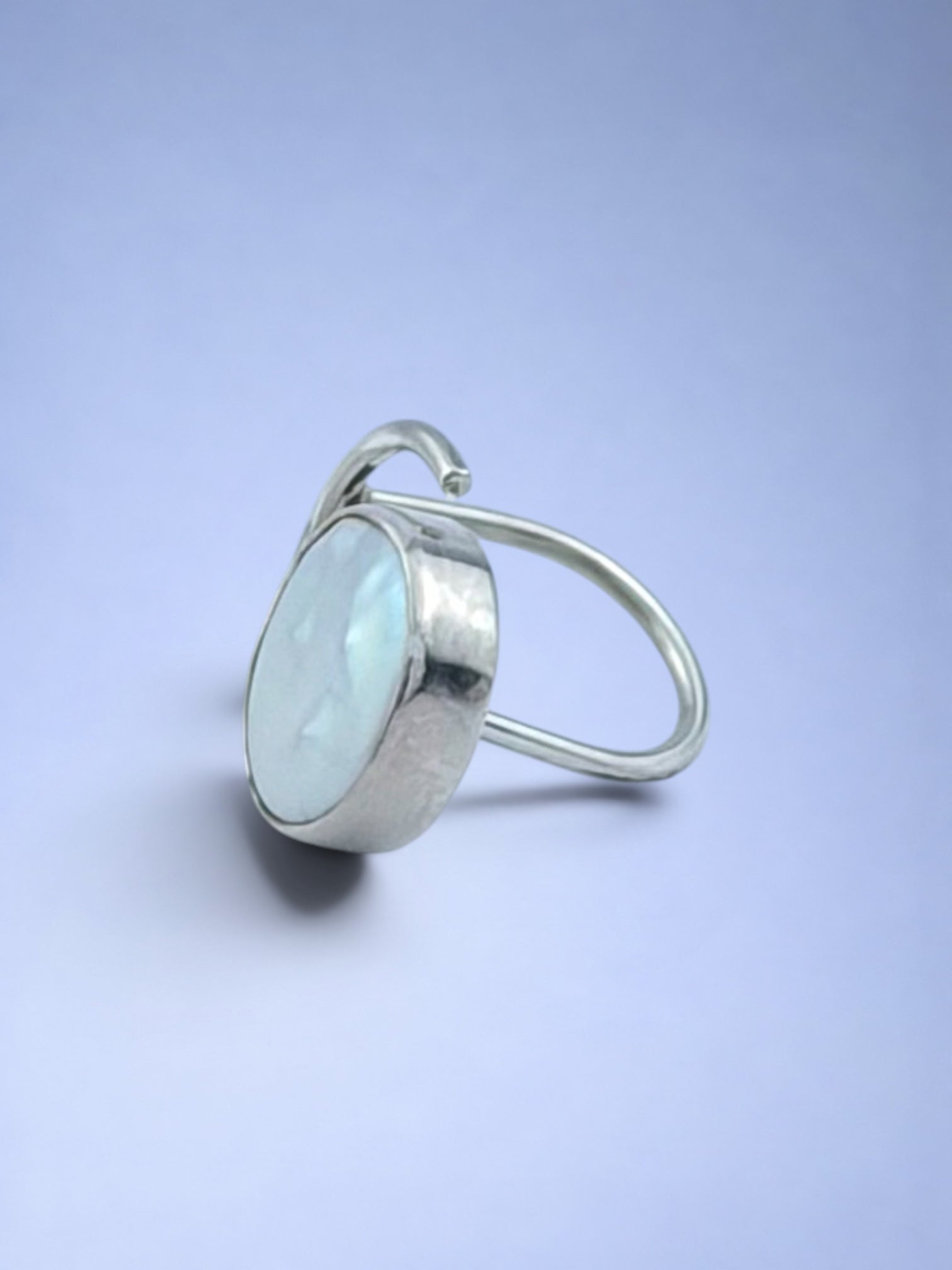 Handmade 925 sterling silver ring with baroque pearl — Sribnyak Baroque Pearls
